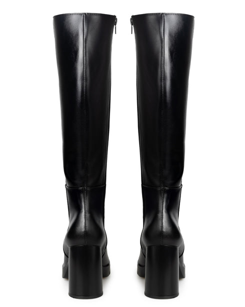 Bota Negra Larga Tacón Cuadrado 18603